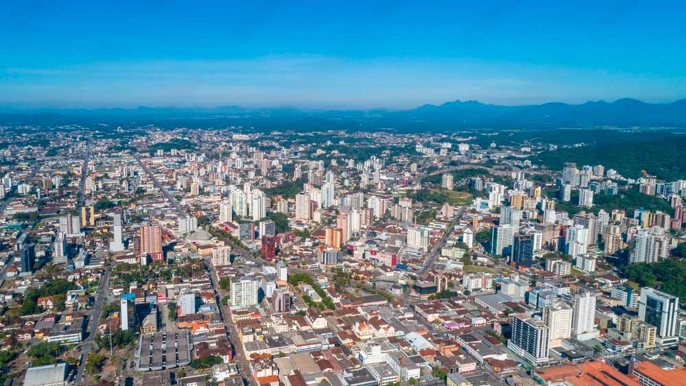 Imagem aérea de Joinville Santa Catarina